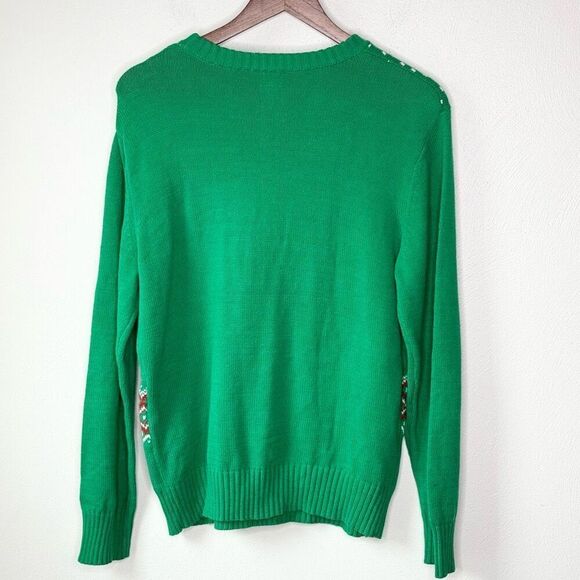 Spencer’s Gifts Ugly Christmas Holiday Sweater “I See You When You’re Sh*tfaced” - Picture 2 of 10